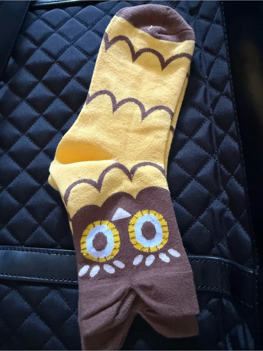 3 Kawaii Owl Socks Set Bold Animal Patterns Sz 9-11 Cotton Cartoon Style New